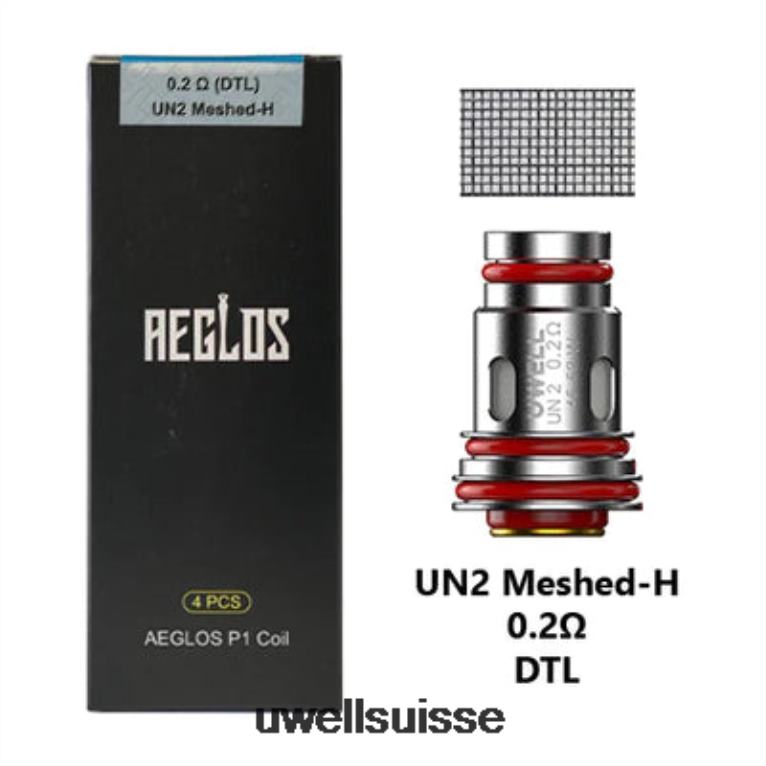 UWELL AEGLOS bobines | paquet de 4 p1 un2 maillé-h 0,2ohm NLB2N271 - UWELL Vape Jetable