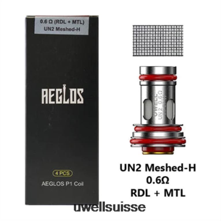 UWELL AEGLOS bobines | paquet de 4 p1 un2 maillé-h 0,6ohm NLB2N270 - UWELL Zurich