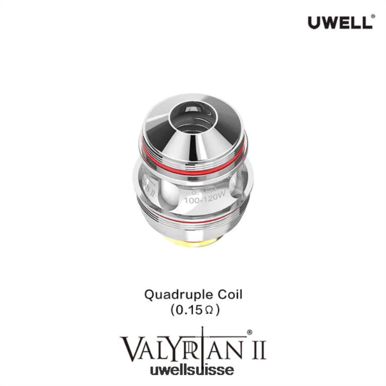 UWELL VALYRIAN 2 bobines de remplacement (paquet de 2) quadruple 0,15 ohm NLB2N31 - UWELL Vape Jetable