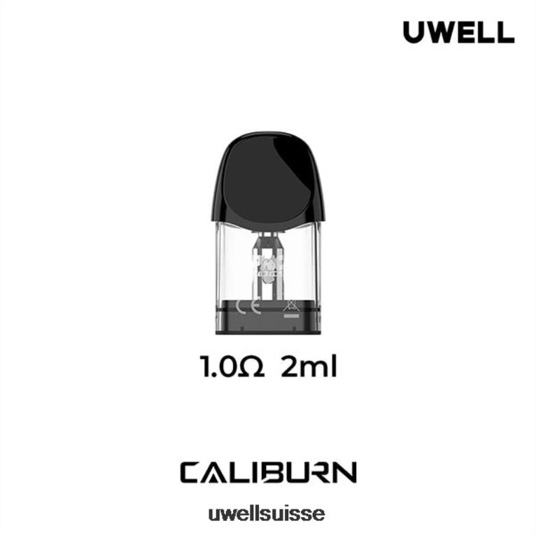 UWELL CALIBURN A3 dosettes de remplacement | paquet de 4 1,0 ohm NLB2N18 - UWELL Suisse